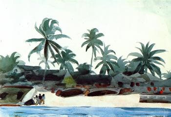 Winslow Homer : Negro Cabins and Palms